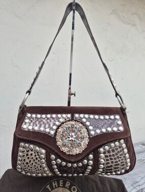 LEATHER ROCK "Boho-Western" Vintage Leather & Suede Handbag